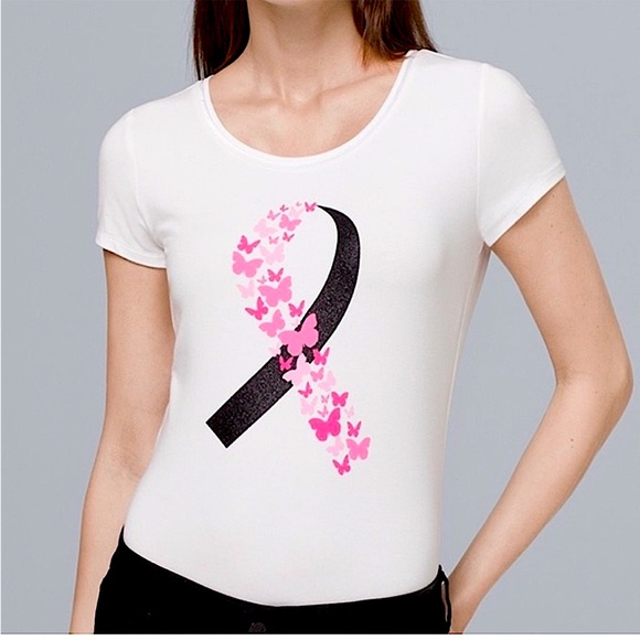 White House Black Market Tops - BREAST CANCER AWARENESS TEE White House Black Market new!